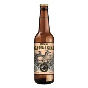Craft beer bottle on white background