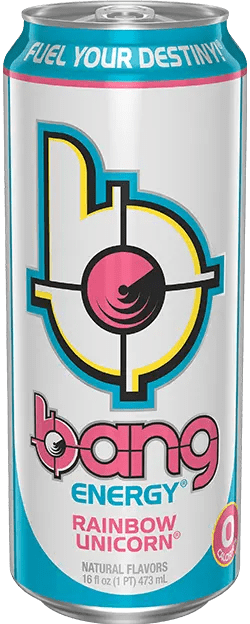Rainbow Unicorn Bang Energy can front view