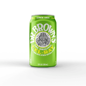 Green Dr. Brown's soda can