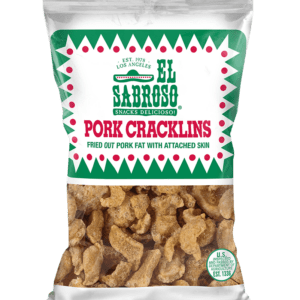 Fried pork fat with skin packaging