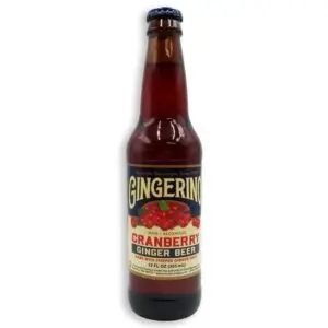 Non-alcoholic cranberry ginger beer