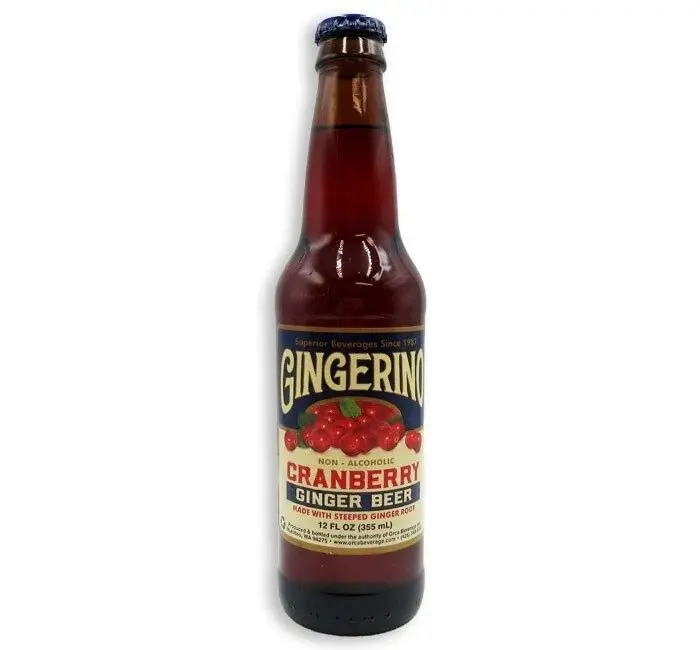 Non-alcoholic cranberry ginger beer