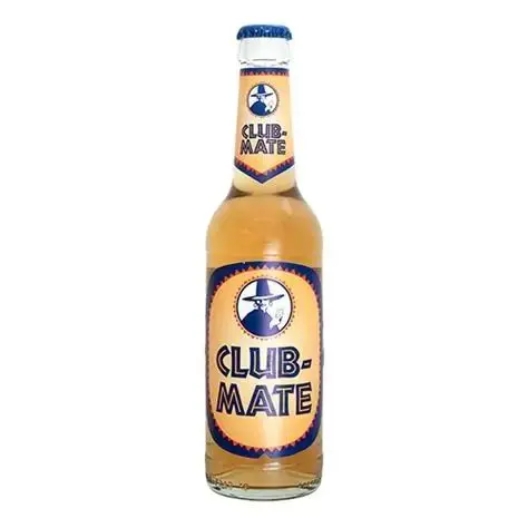 Club-Mate glass bottle front view