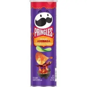 Pringles can with flames and chili graphics