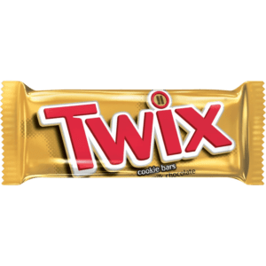 Twix candy bar in gold wrapper