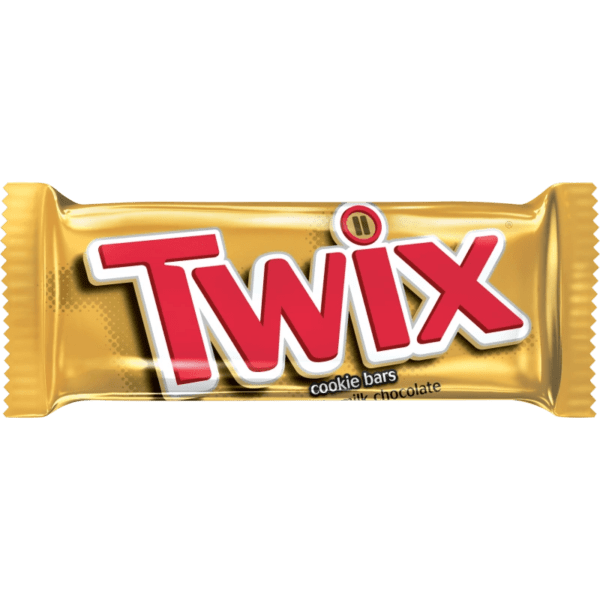 Twix candy bar in gold wrapper