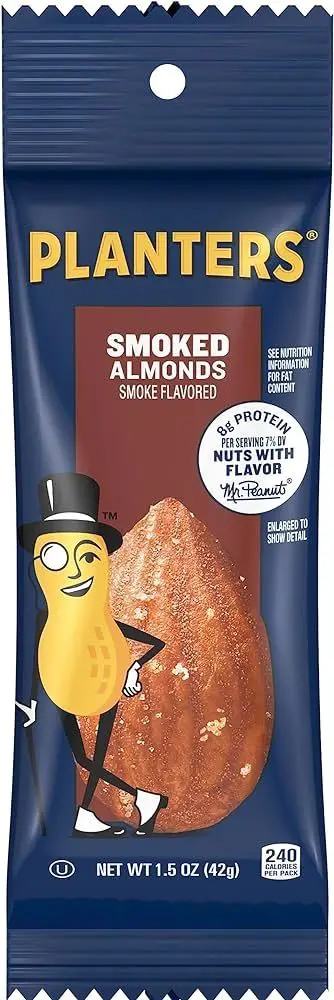 Planters smoked almonds snack pack