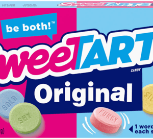 Colorful SweeTARTS with words