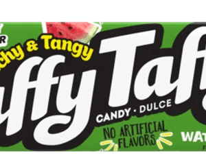 Stretchy and tangy Laffy Taffy packaging