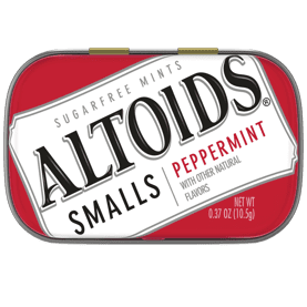 Altoids Smalls peppermint tin