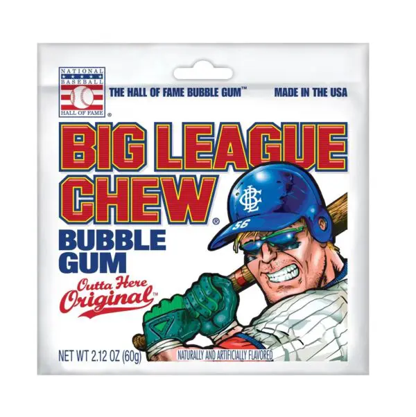 Big League Chew bubble gum packaging
