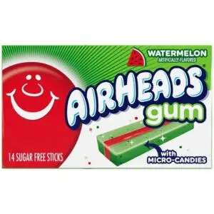 Airheads gum box with smiling face