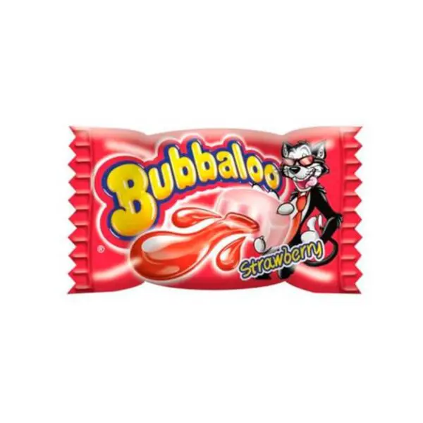 Strawberry-flavored Bubbaloo gum