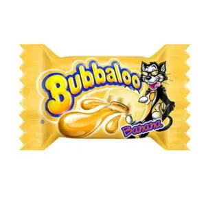 Bubbaloo banana-flavored gum wrapper