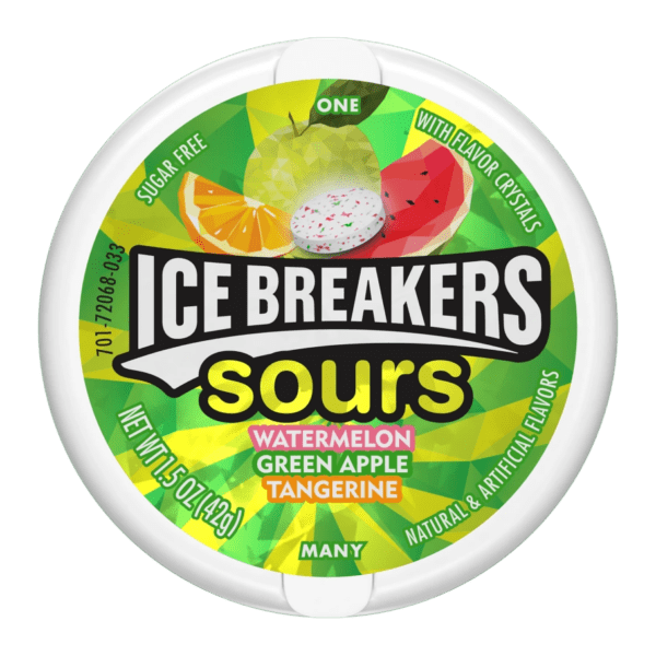 Ice Breakers Sours candy container
