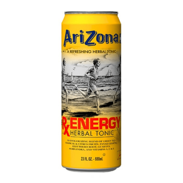 Yellow Arizona energy drink can
