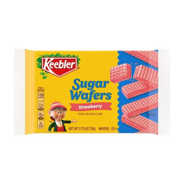 Strawberry wafer cookies package front
