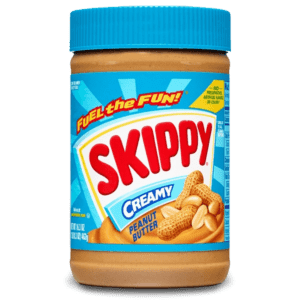 Skippy creamy peanut butter jar
