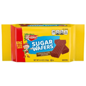 Pack of chocolate flavored wafer cookies