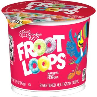 Single-serve Froot Loops breakfast cup