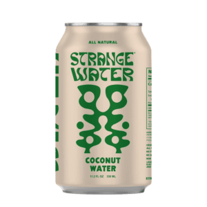 Coconut water can with abstract design