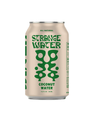 Coconut water can with abstract design