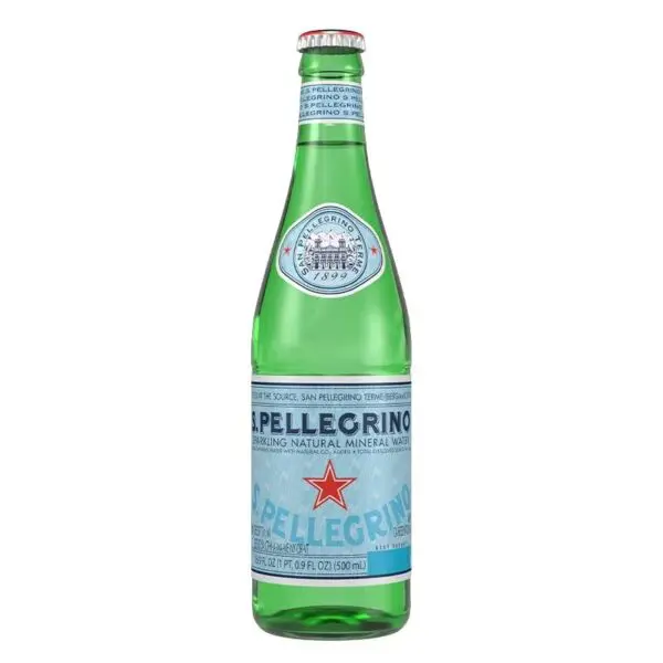 Sparkling mineral water bottle