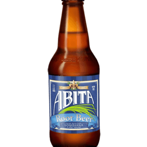 Louisiana root beer with blue label