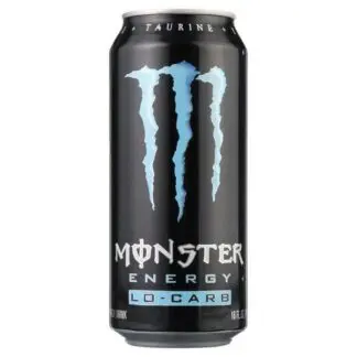 Black Monster Energy can with taurine label