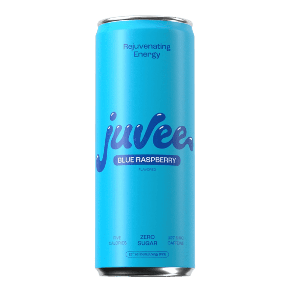Juvee blue can with logo