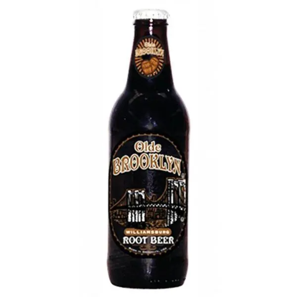 Classic root beer beverage bottle
