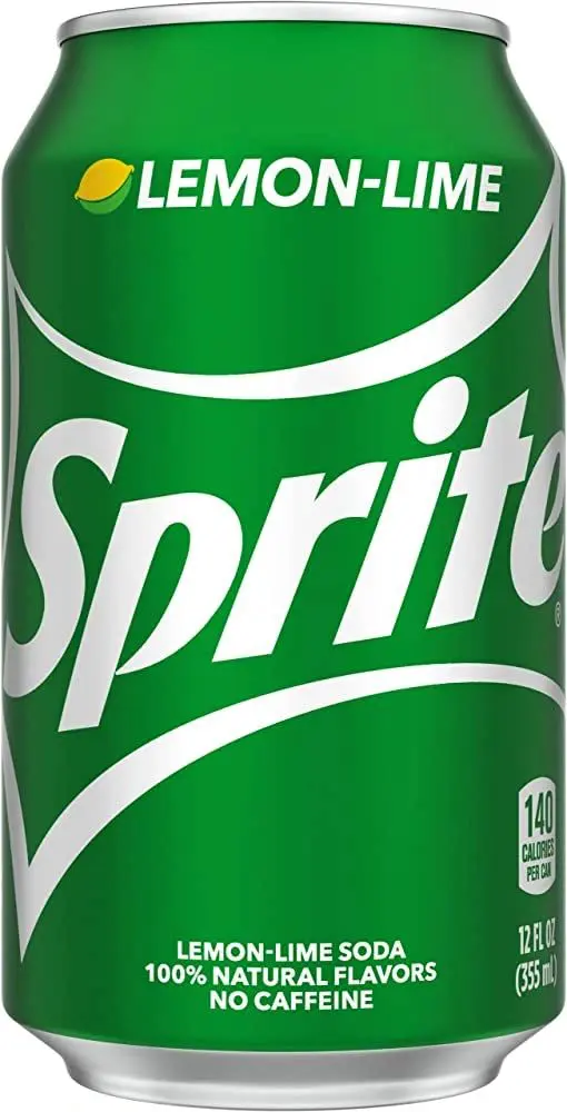 Sprite soda can with green design