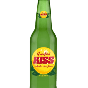 Refreshing citrus-flavored beverage bottle