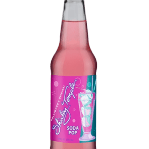 Pink Shirley Temple soda bottle