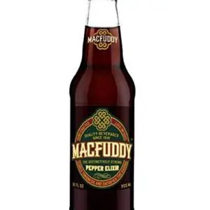 MacFuddy soda with vintage label design
