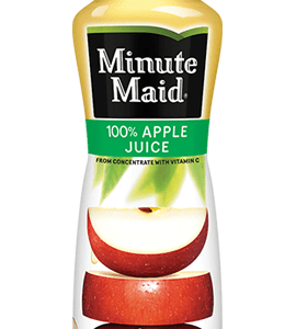 100% apple juice bottle label