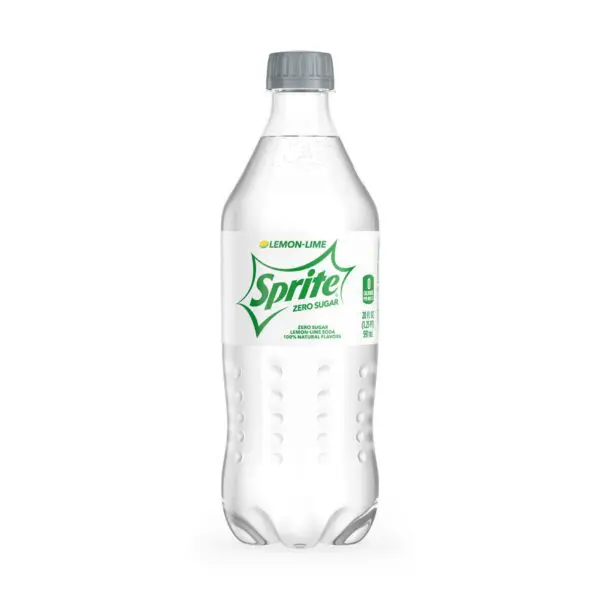 Clear plastic bottle of Sprite Zero