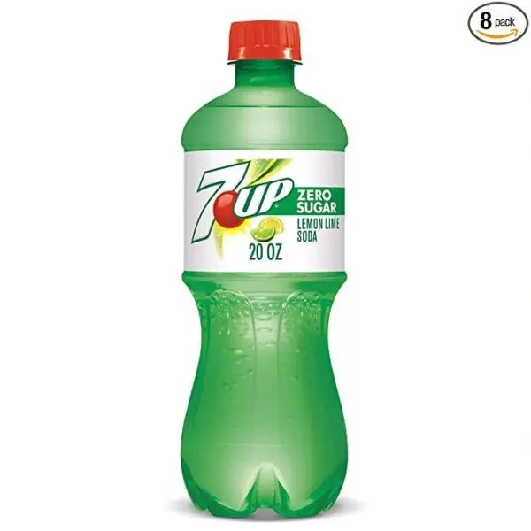 20 oz 7UP Zero Sugar beverage