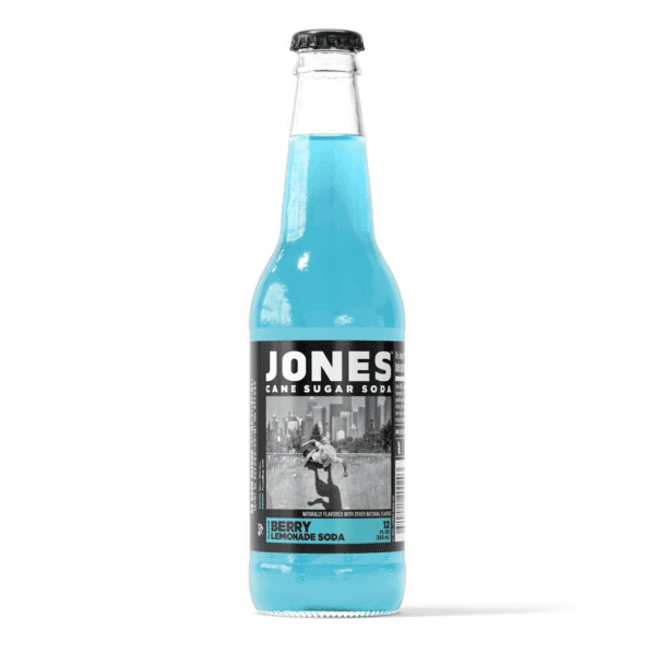 Refreshing blue soda beverage