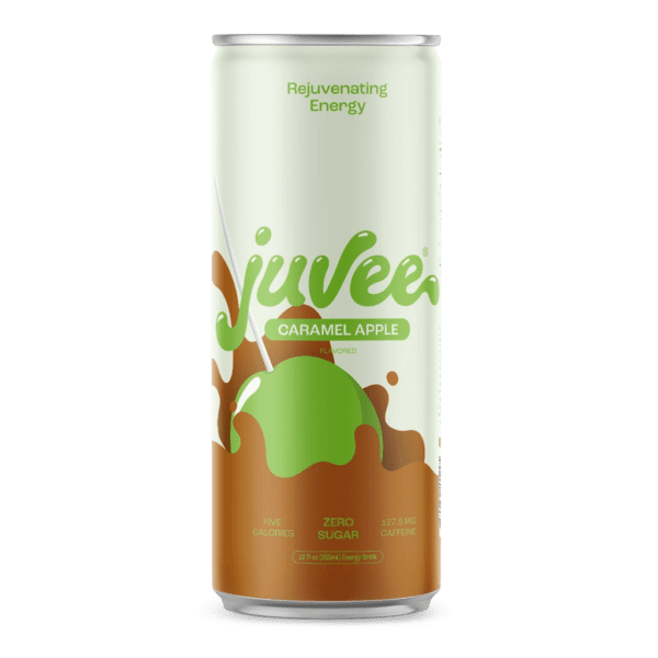 Energy drink can, caramel apple flavor