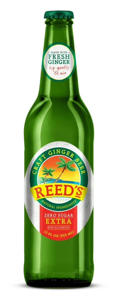 Zero sugar ginger beer bottle