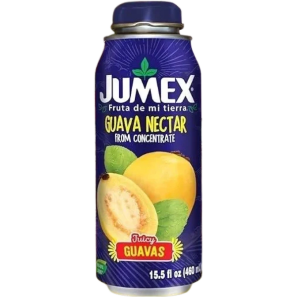 Guava-flavored beverage in purple can