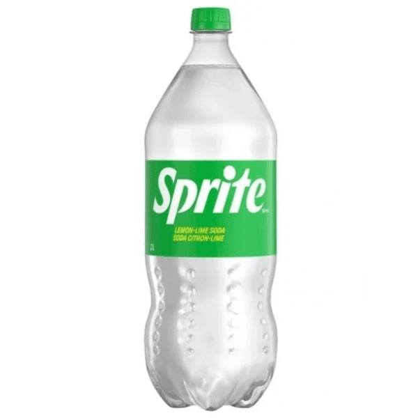Two-liter Sprite soda bottle