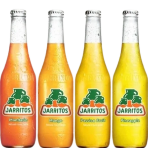 Assorted Jarritos flavors in a row