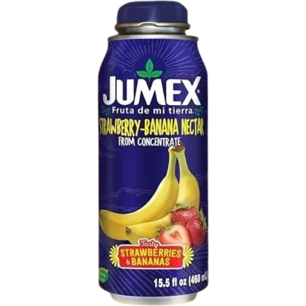 Strawberry-banana flavored Jumex beverage can