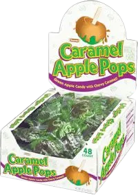 Caramel Apple Pops candy display box