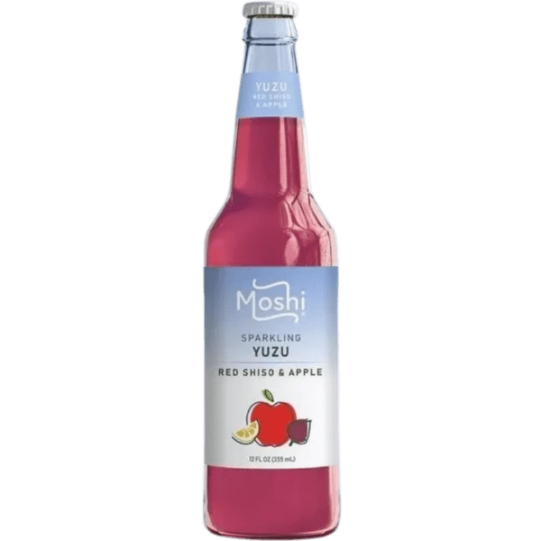Refreshing fruit-flavored sparkling drink bottle