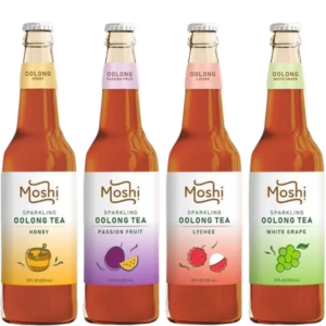 Moshi sparkling oolong tea bottles