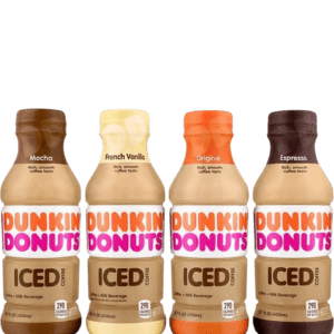 Dunkin' Donuts iced coffee bottles lineup