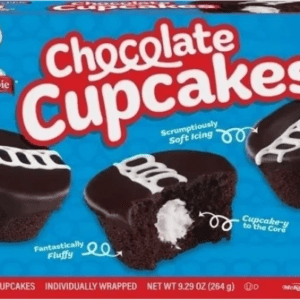 Pack of six chocolate cupcakes